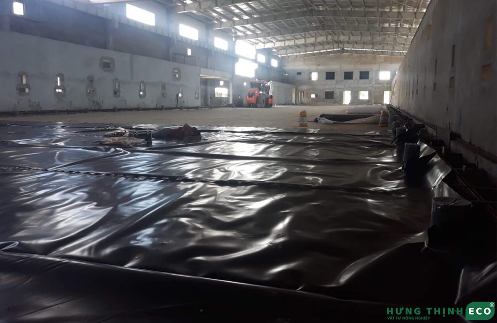 Bạt HDPE 0.75 mm lót xưởng để hàng