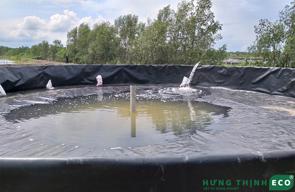 bạt HDPE 0.3mm làm bể chưa nước